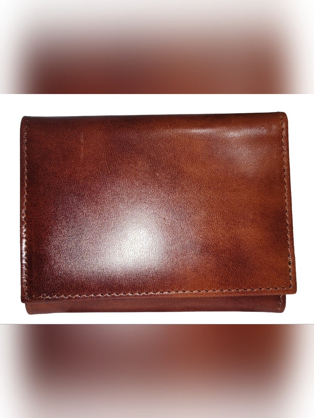 Italian Line Scuola del Cuoio-Firenze Men's Brown Trifold Wallet Credit Card.
